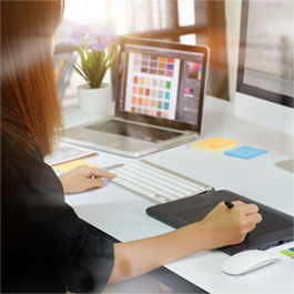 Artist Using Digital Art Tablet